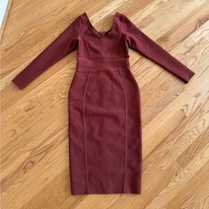 alieva dress bandage dress rust colored dress